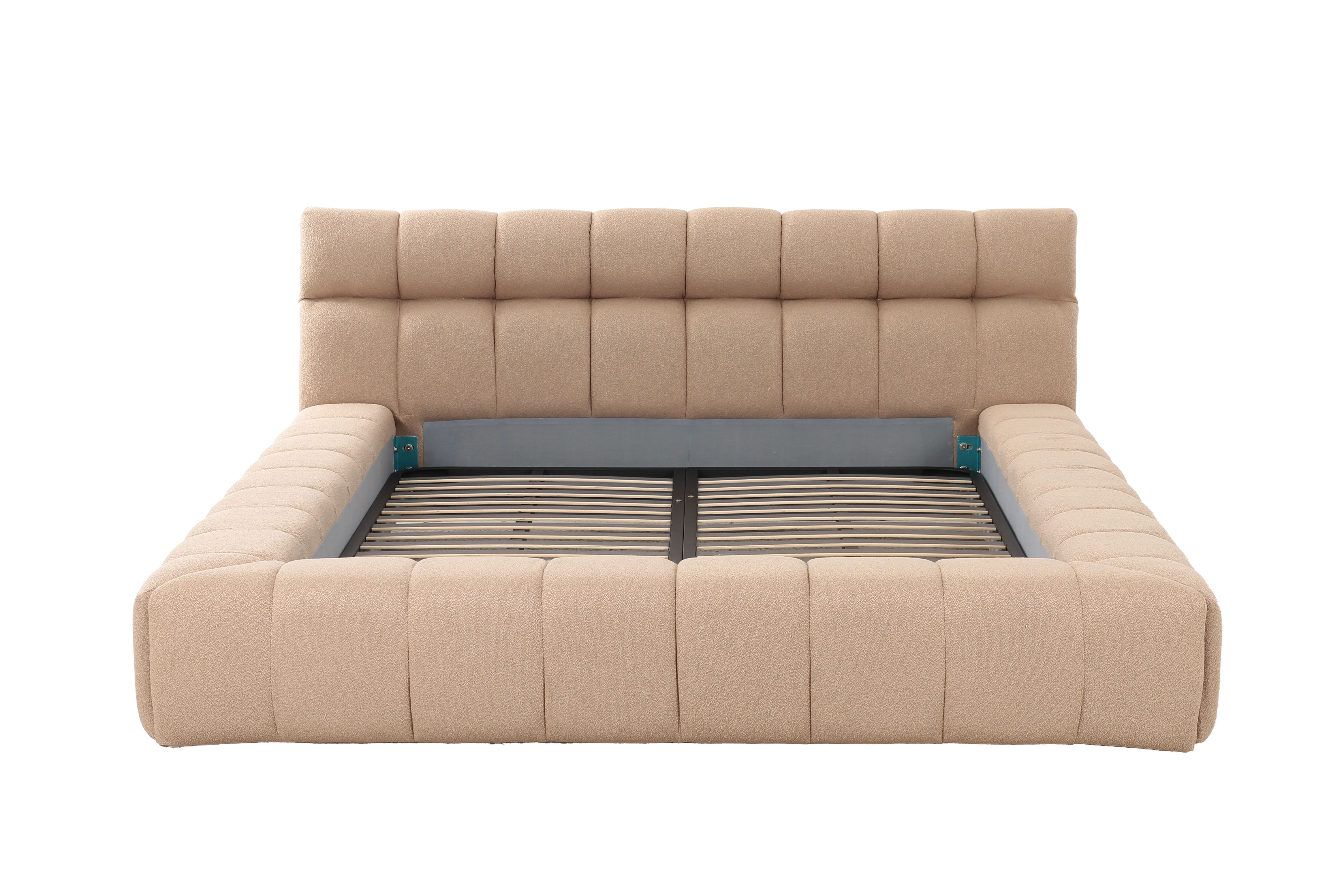 LA Furniture Eastern King Tyree Modern Tufted Sand Fabric Bed VGOD-DY-22116-SAND-EK Contemporary Style by Vig Furnitrue Number 82775 Catch Home Goods