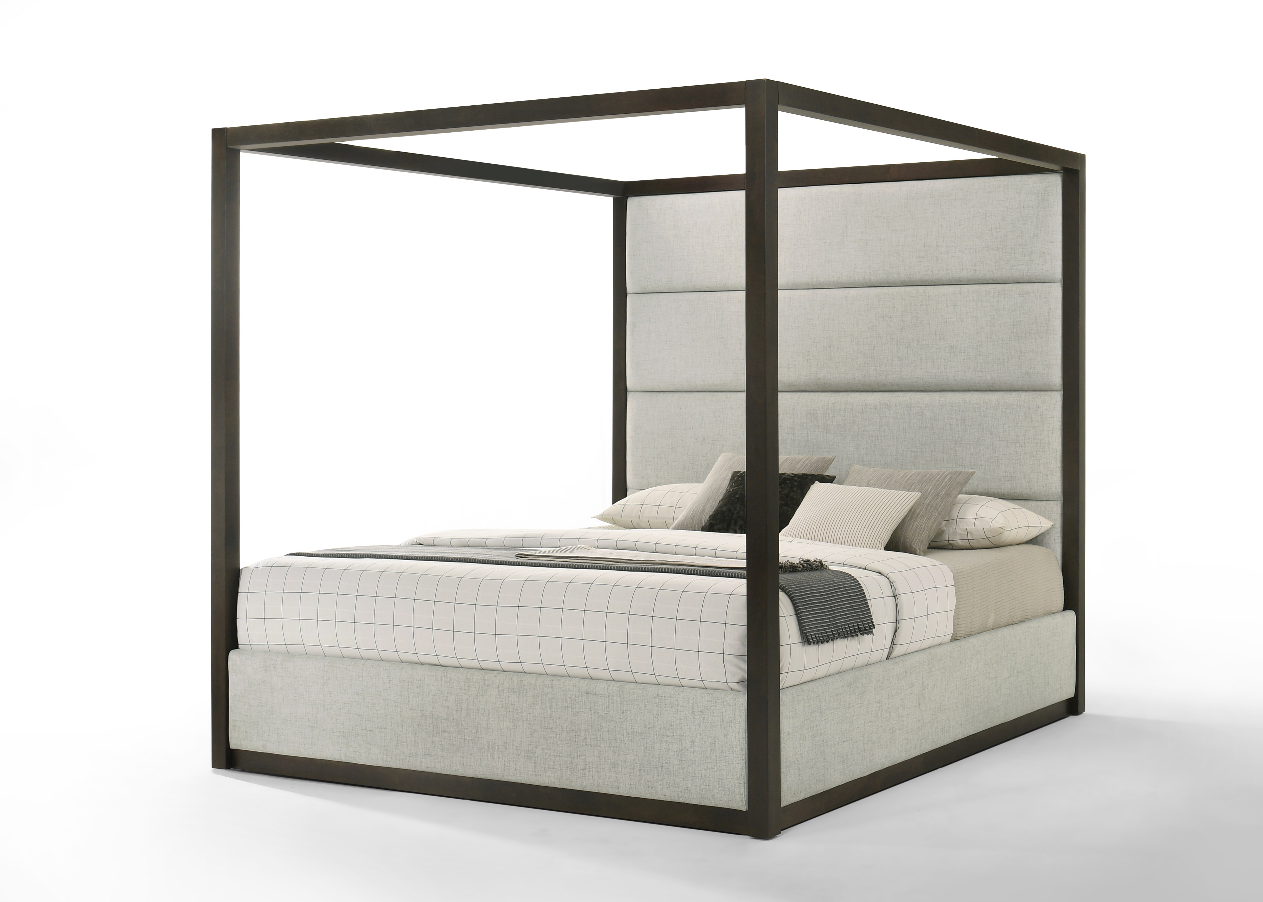 LA Furniture Eastern King Manhattan Contemporary Canopy Cherry Bed VGMA-BR-127-BED-CRY-EK Contemporary Style by Vig Furnitrue Number 82800 Catch Home Goods