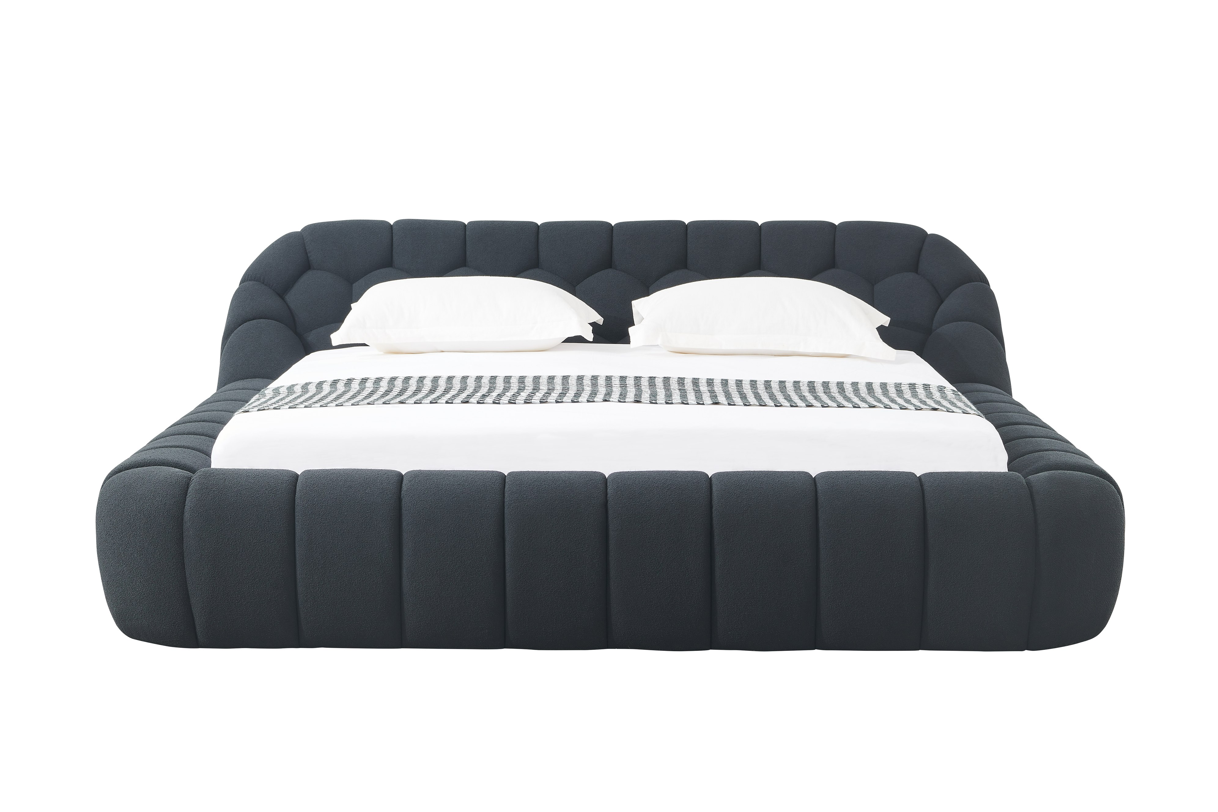 LA Furniture Eastern King Yolonda Modern Black Fabric Bed VGEV-A127-BLK-EK Contemporary Style by Vig Furnitrue Number 82844 Catch Home Goods