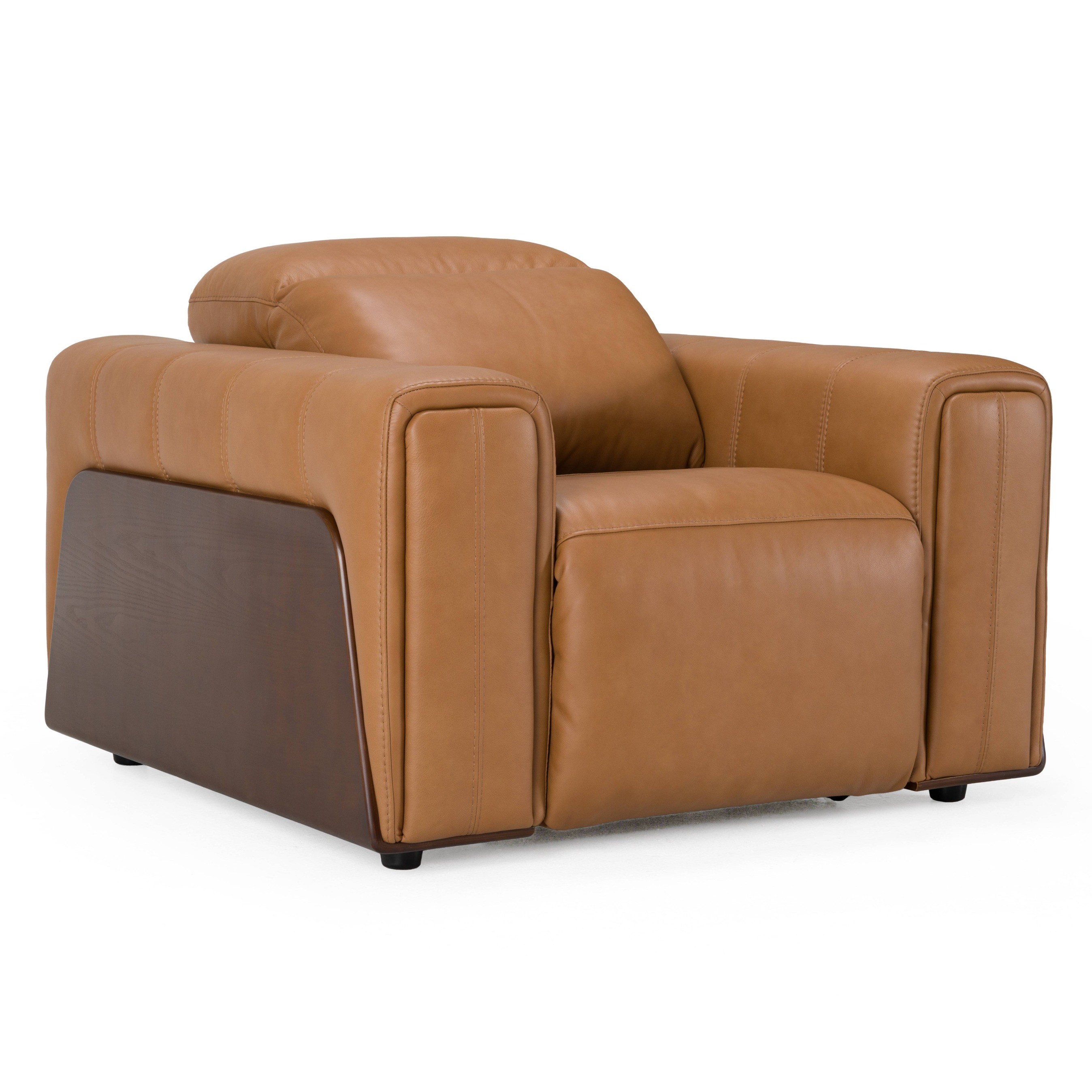 LA Furniture Sandstone Modern Brown Leather Electric Recliner Chair VGKV-KM.6120-CHR-BRN Contemporary Style by Vig Furnitrue Number 83112 Catch Home Goods