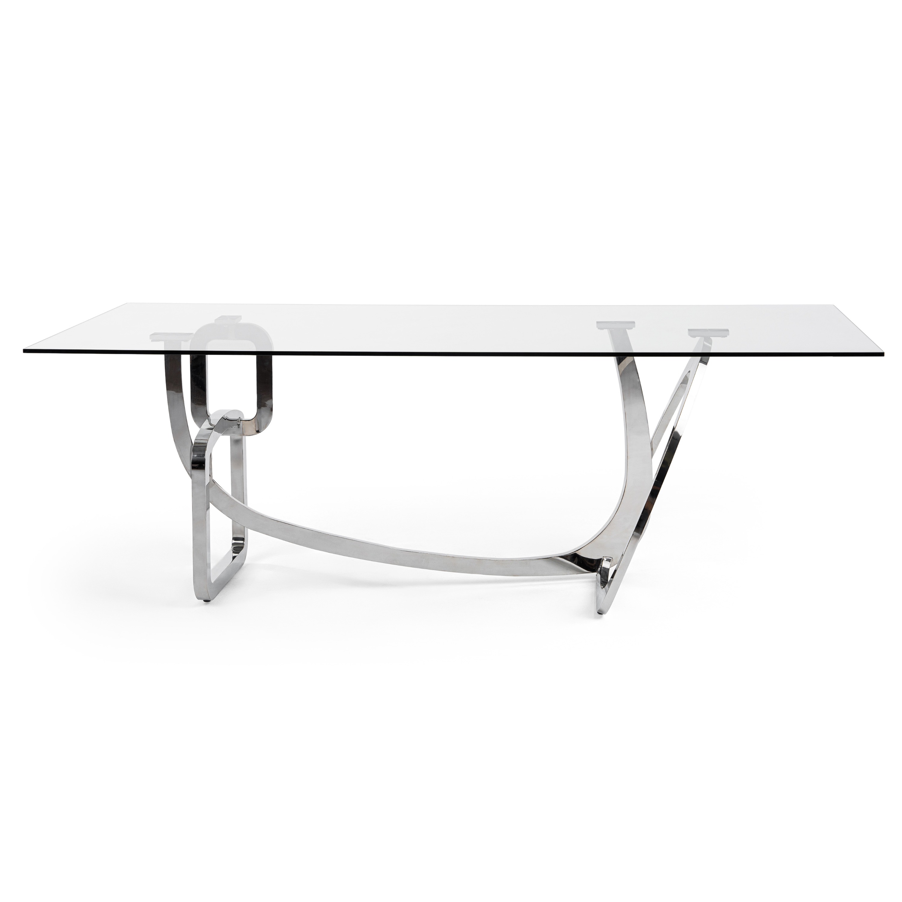 LA Furniture Adelaide Modern Stainless Steel & Glass Dining Table VGVCT1301S Contemporary Style by Vig Furnitrue Number 73908 Catch Home Goods