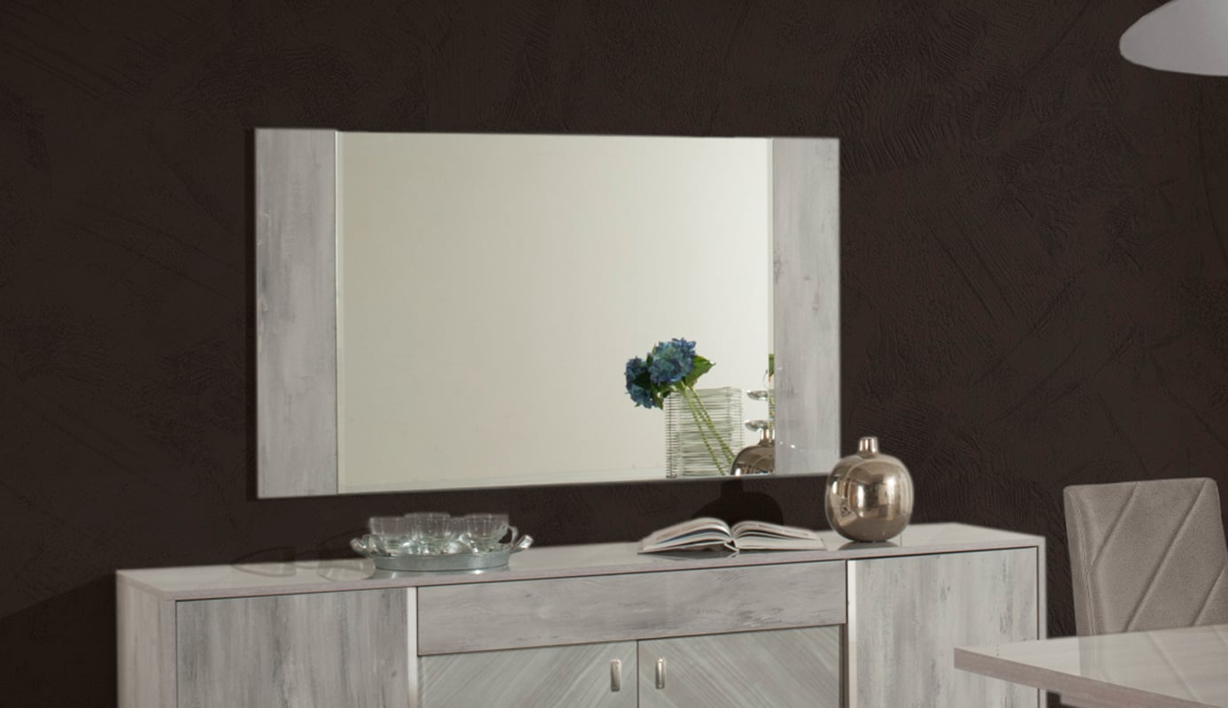 LA Furniture Alexa Italian Modern Grey Buffet Mirror VGACALEXA-BMIR Contemporary Style by Vig Furnitrue Number 74094 Catch Home Goods