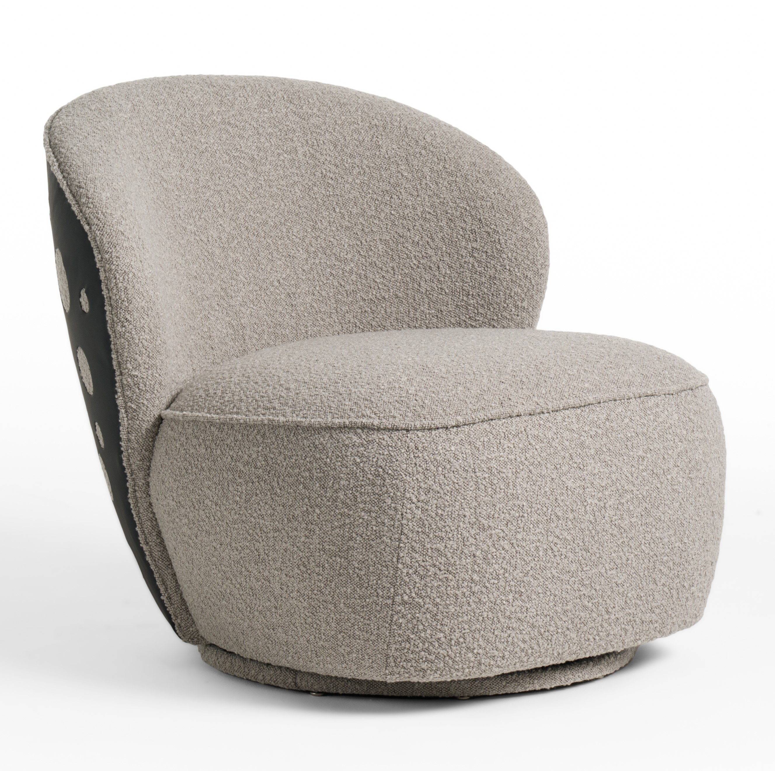 LA Furniture Allis Glam Grey and Black Fabric Swivel Accent Chair VGOD-ZW-21089-GRY-C Contemporary Style by Vig Furnitrue Number 79683 Catch Home Goods