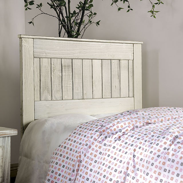 Furniture Of America Rockwall Rustic White Headboard Model AM7971WH