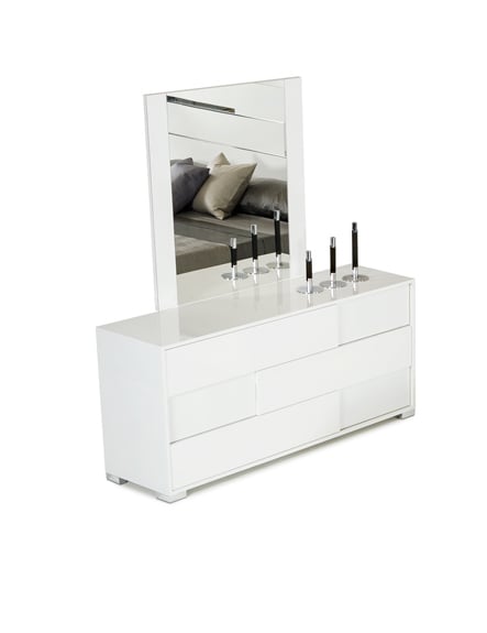 LA Furniture Monza Italian Modern White Mirror VGACANCONA-MIR-WHT Contemporary Style by Vig Furnitrue Number 17592A Catch Home Goods