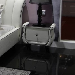 LA Furniture Auspicious Transitional White Nightstand VGSLE-AUSPICIOUS-NS Contemporary Style by Vig Furnitrue Number 14431 Catch Home Goods