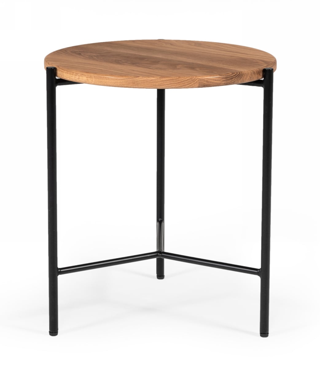 LA Furniture Bacone Industrial Oak and Black Iron End Table VGAFFV19-ST1 Contemporary Style by Vig Furnitrue Number 76702 Catch Home Goods