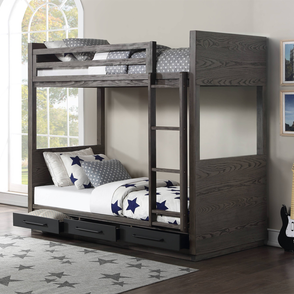 Acme Estevon Twin/Twin Bunk Bed with Storage Model BD00613