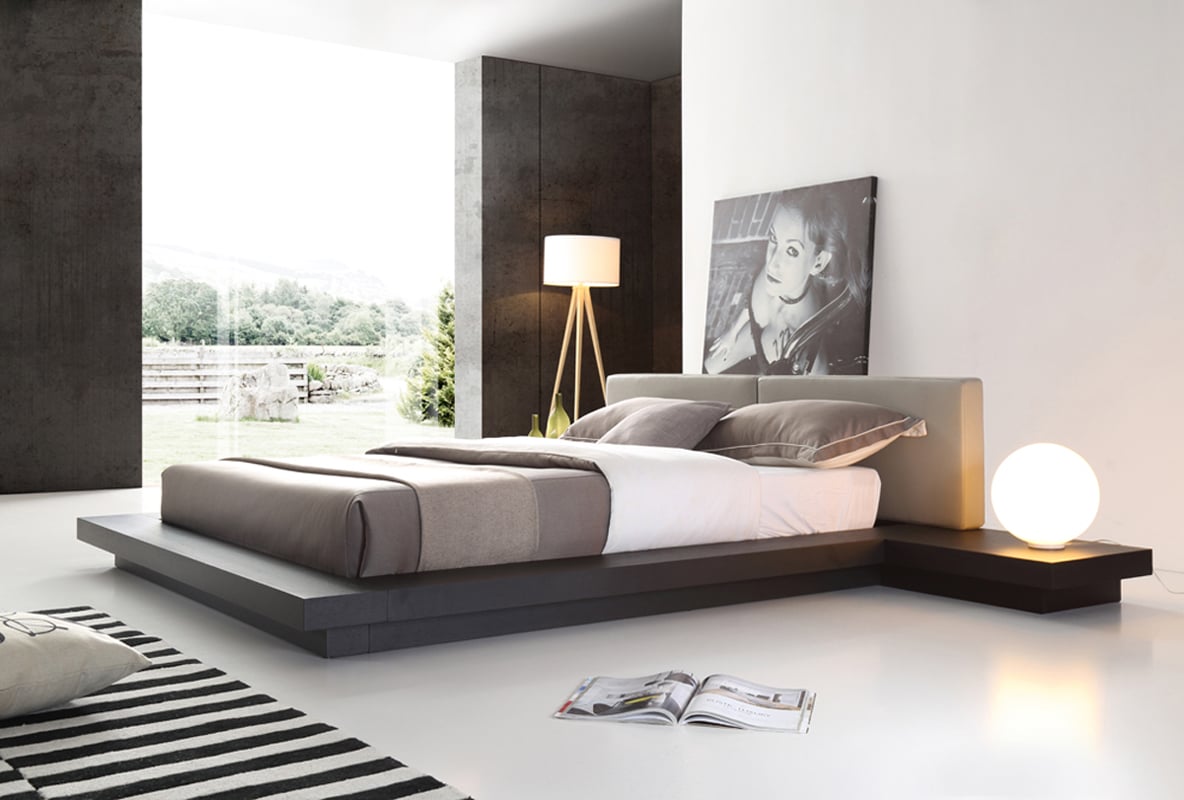LA Furniture Queen Opal Modern Wenge & Grey Platform Bed VGVCBD855-WGEGRY-Q Contemporary Style by Vig Furnitrue Number 73478A Catch Home Goods