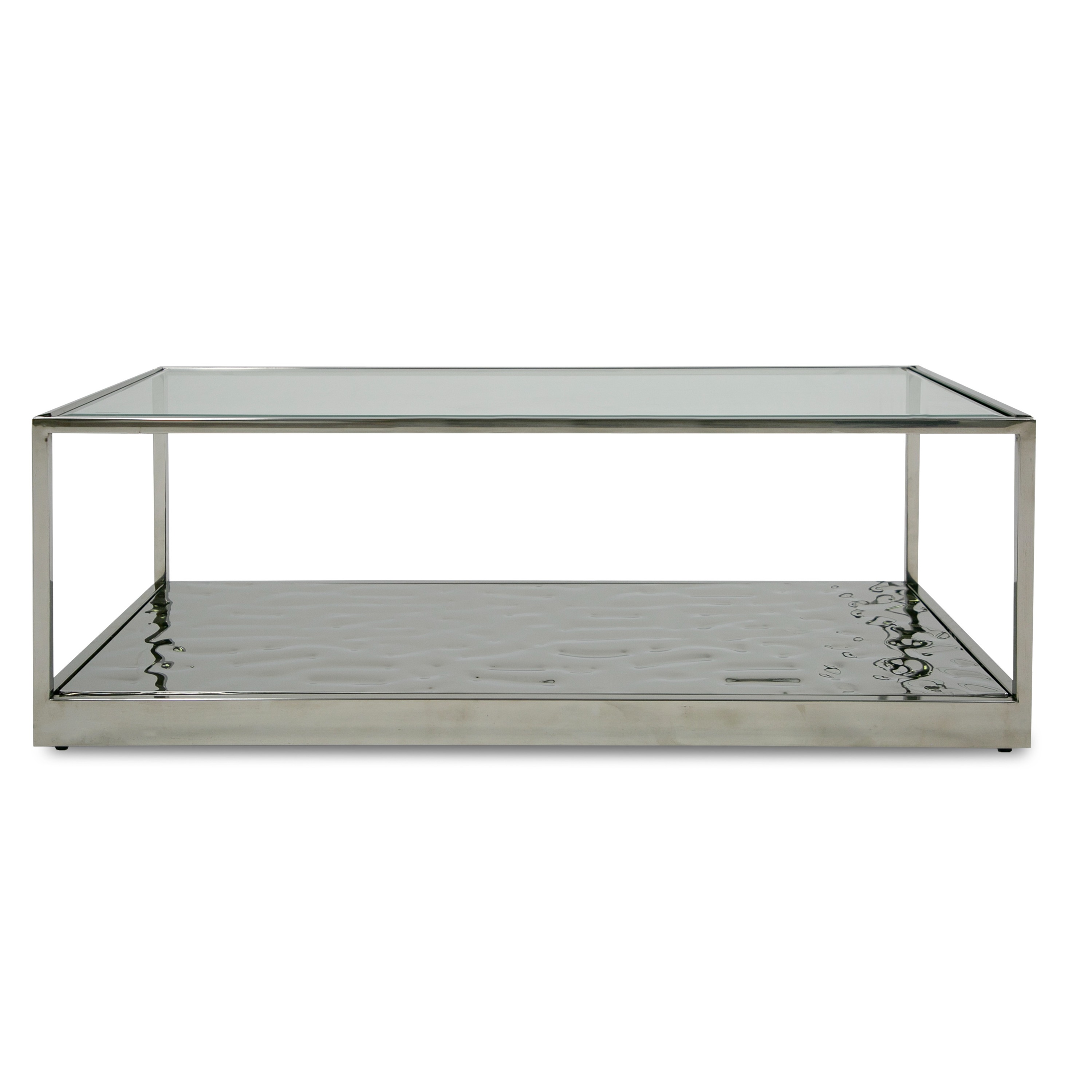 LA Furniture Braxton Contemporary Clear Wave Glass Coffee Table VGGMCT-1676-CT Contemporary Style by Vig Furnitrue Number 81013 Catch Home Goods