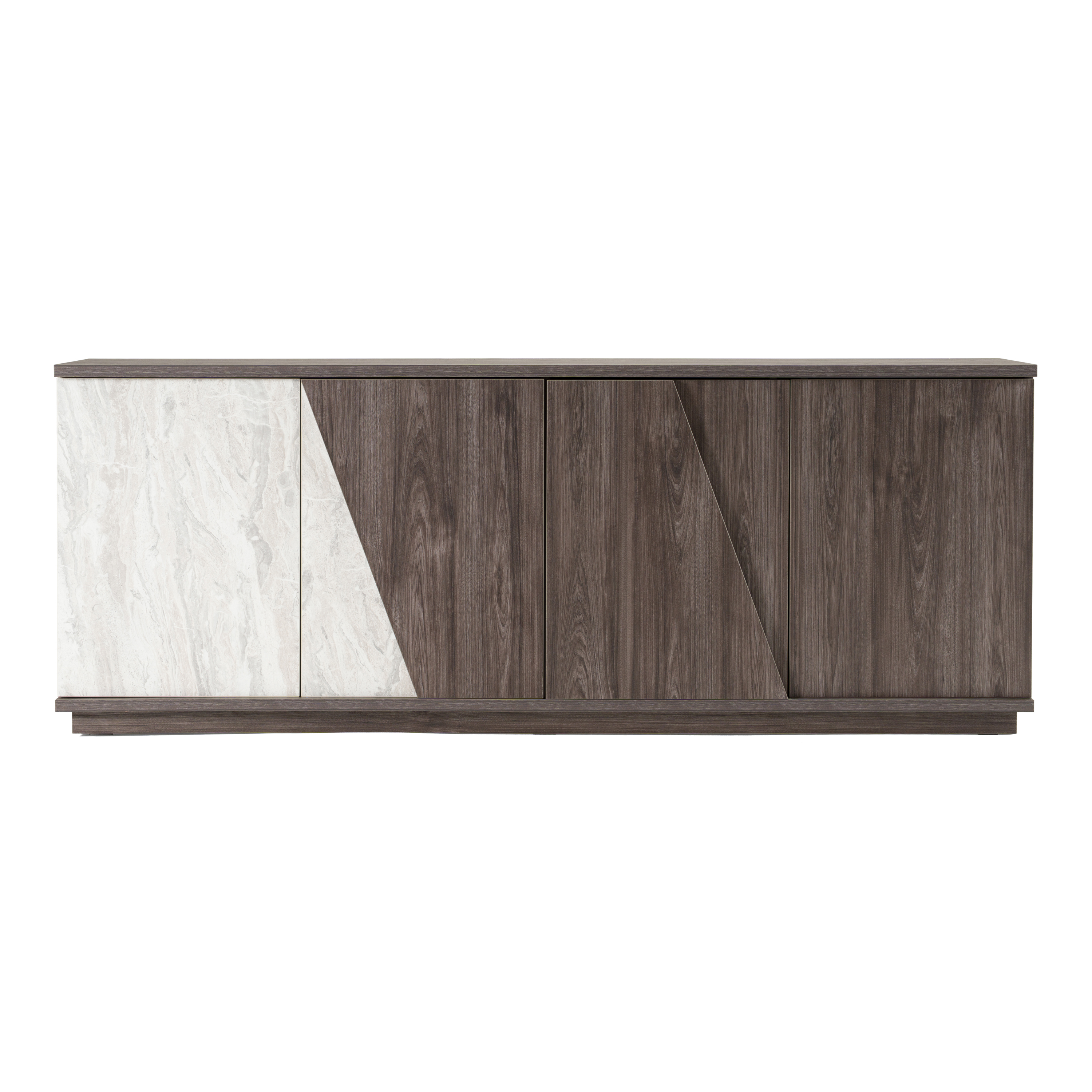 LA Furniture Cairo Modern Grey Elm and White/Grey Marble Pattern Buffet VGAC-CAIRO-GR-BF Contemporary Style by Vig Furnitrue Number 79952 Catch Home Goods