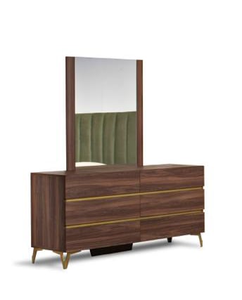 LA Furniture Calabria Modern Walnut Mirror VGACCALABRIA-MIR Contemporary Style by Vig Furnitrue Number 75532 Catch Home Goods