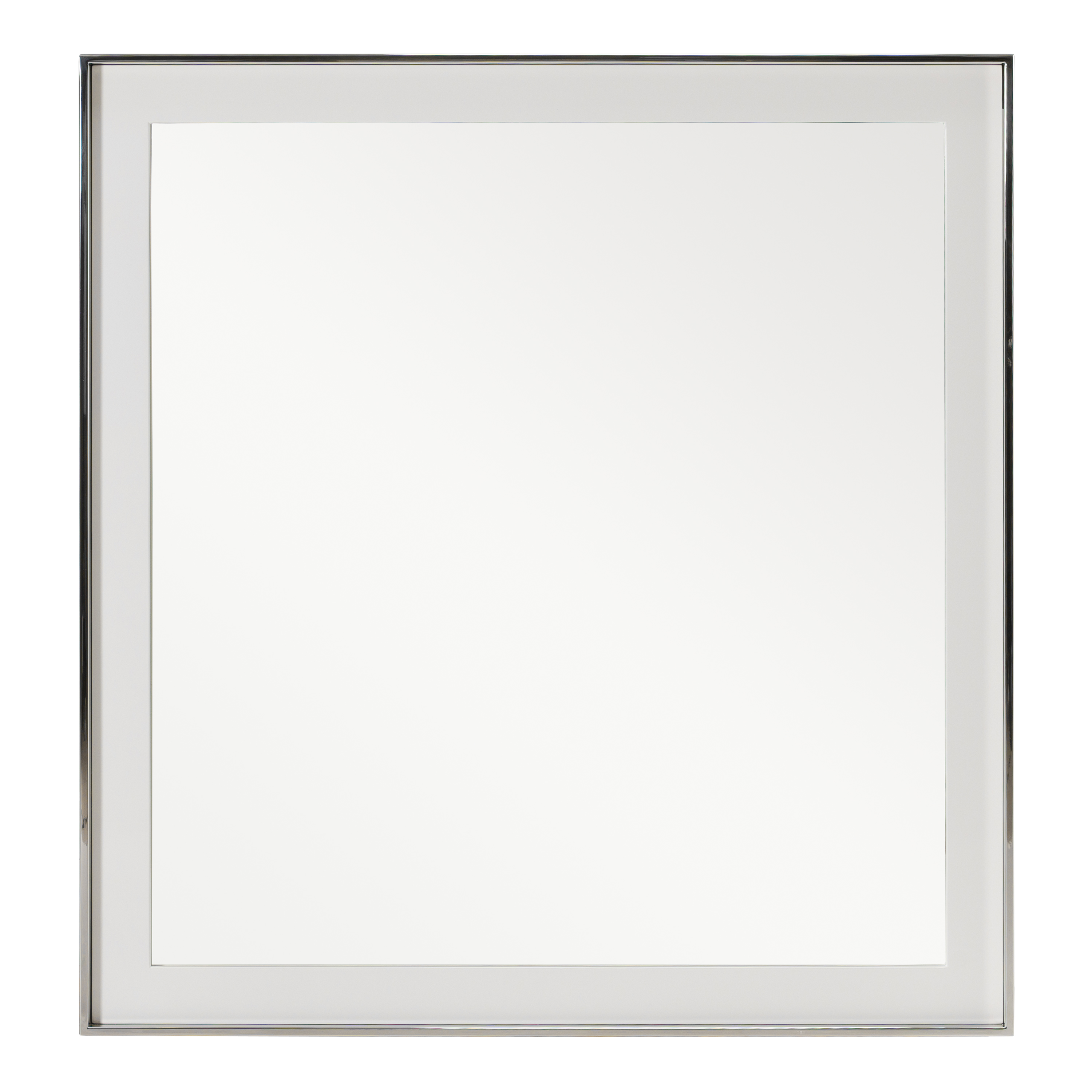 LA Furniture Cartier Modern White & Stainless Steel Mirror VGVC-J-A002-M-WHT Contemporary Style by Vig Furnitrue Number 81534 Catch Home Goods