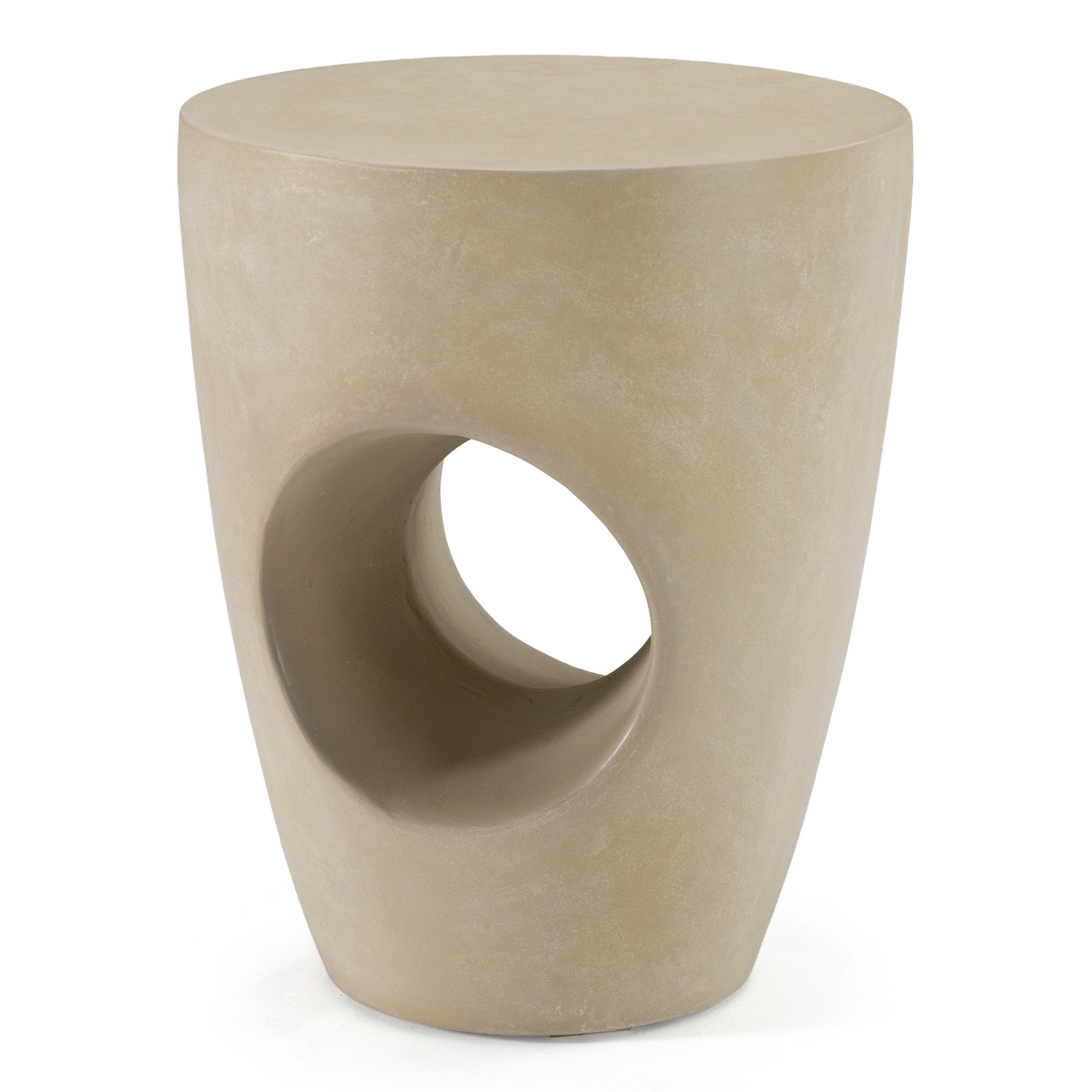 LA Furniture Carville Modern Beige Fiberform Dining Stool/End Table VGGR-644336-PM-SAND Contemporary Style by Vig Furnitrue Number 85828 Catch Home Goods