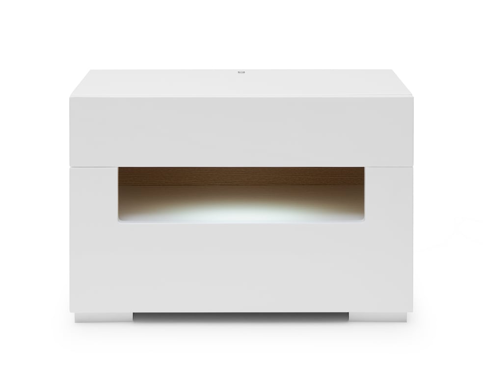 LA Furniture Ceres Modern White Lacquer Nightstand VGWCCG05-WHT Contemporary Style by Vig Furnitrue Number 13273 Catch Home Goods