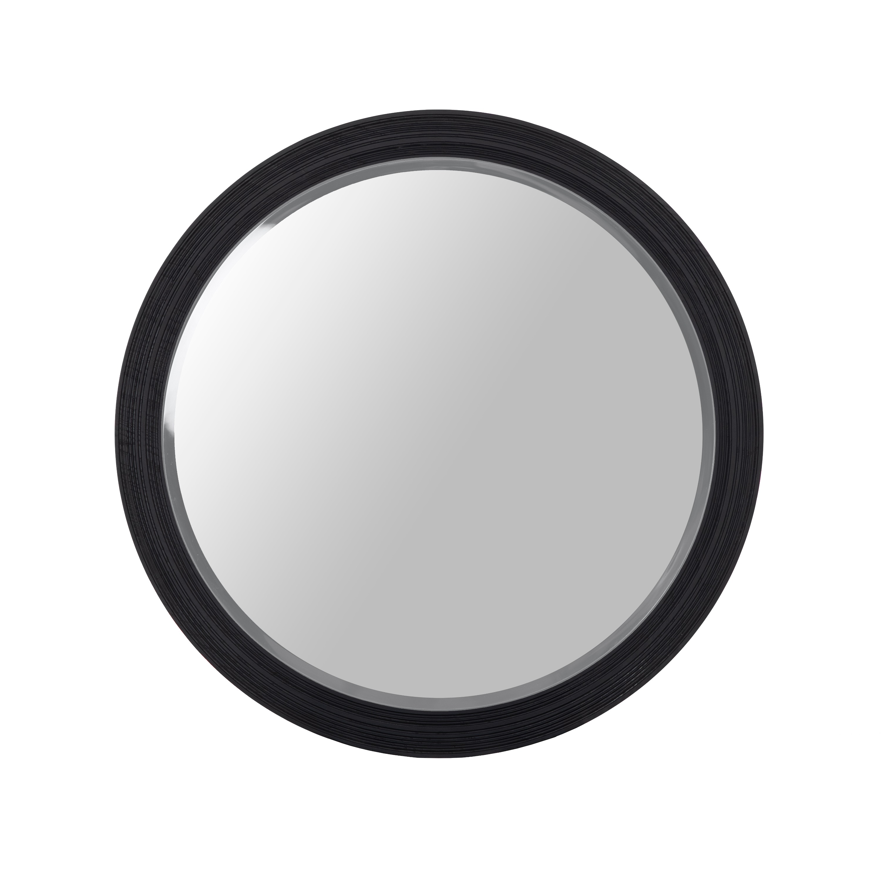LA Furniture Cirque Modern Black Ash Round Mirror VGVC-J2368-M Contemporary Style by Vig Furnitrue Number 81574 Catch Home Goods