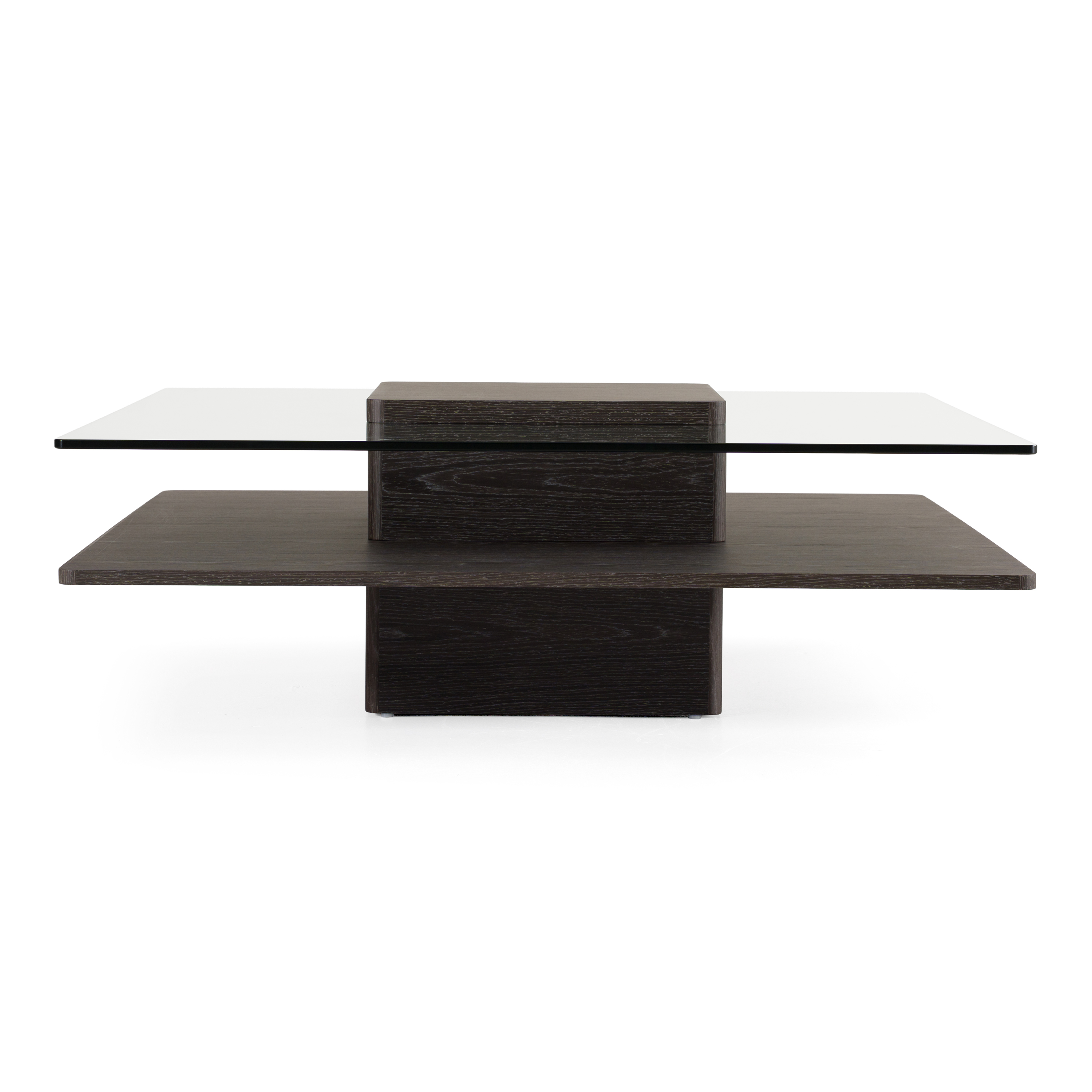 LA Furniture Clarion Modern Grey Elm & Glass Coffee Table VGBBLE638E-GRY Contemporary Style by Vig Furnitrue Number 73899 Catch Home Goods