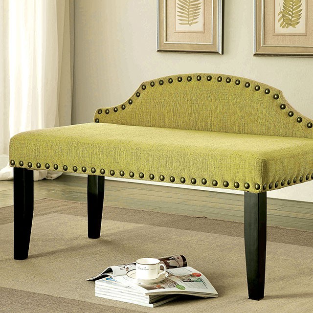 Furniture Of America Hasselt Contemporary Green Bench Model CM-BN6880GR-S