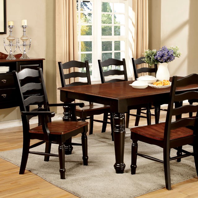Furniture Of America Palisade Transitional Black/Cherry Dining Table Model CM3122BC-T