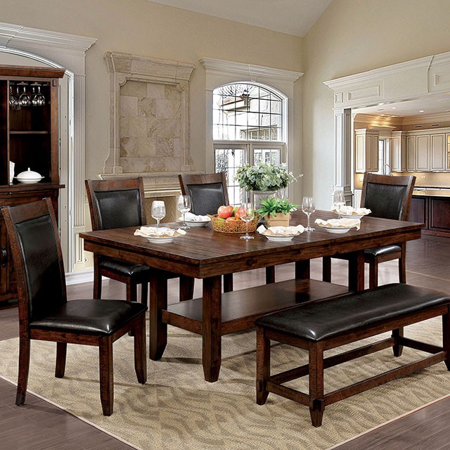 Furniture Of America Meagan Transitional Brown Cherry/Espresso Dining Table Model CM3152T