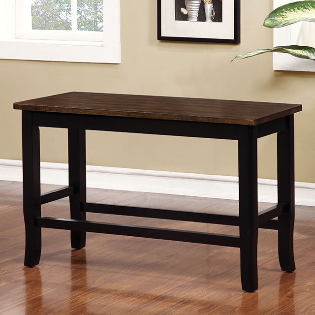 Furniture Of America Dover Transitional Black/Cherry Counter Ht. Bench Model CM3326BC-PBN