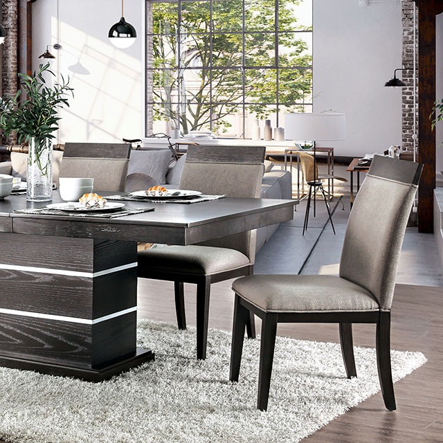 Furniture Of America Modoc Contemporary Espresso/Beige Dining Table Model CM3337T-TABLE