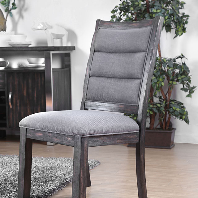 Furniture Of America Mandy Rustic Gray Side Chair (2/Ctn) Model CM3451GY-SC-2PK
