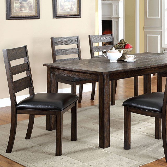 Furniture Of America Edmonton Rustic Dark Oak Dining Table Model CM3680T