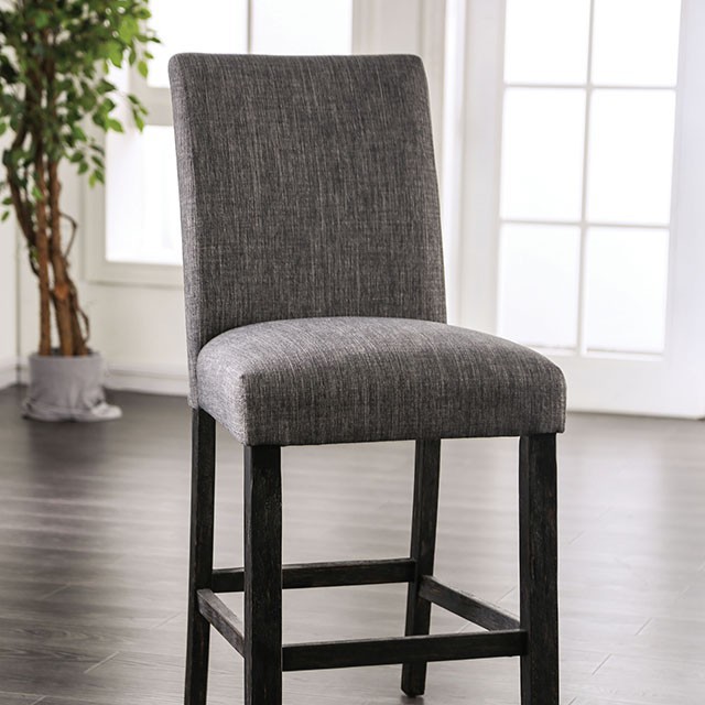 Furniture Of America Brule Transitional Gray Counter Ht. Side Chair (2/Ctn) Model CM3736GY-PC-2PK