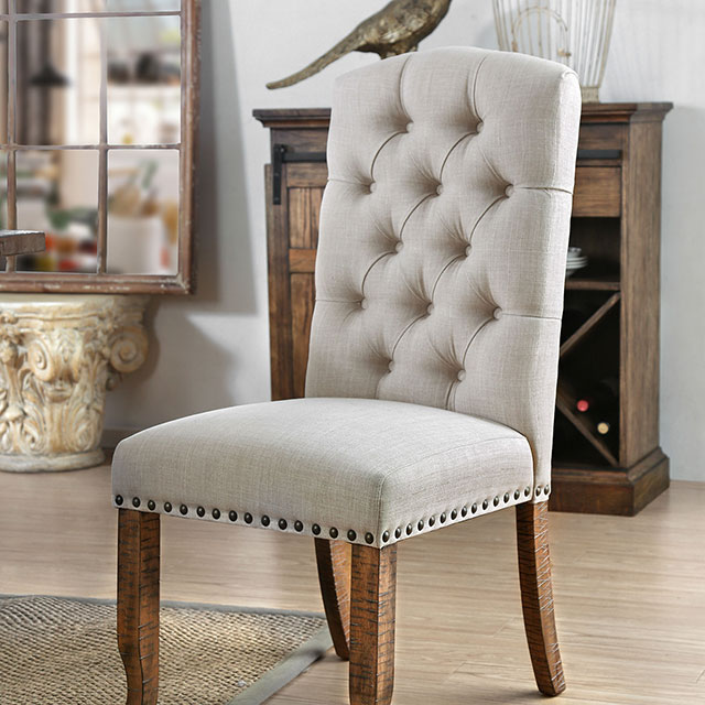 Furniture Of America Gianna Rustic Rustic Oak/Ivory Side Chair (2/Ctn) Model CM3829F-SC-2PK