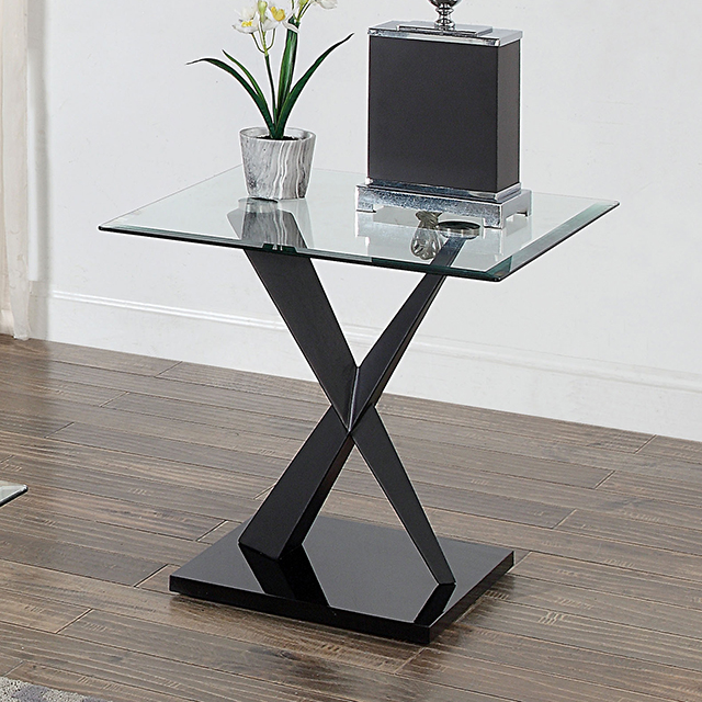 Furniture Of America Xanthus Contemporary Black End Table Model CM4191BK-E-TABLE