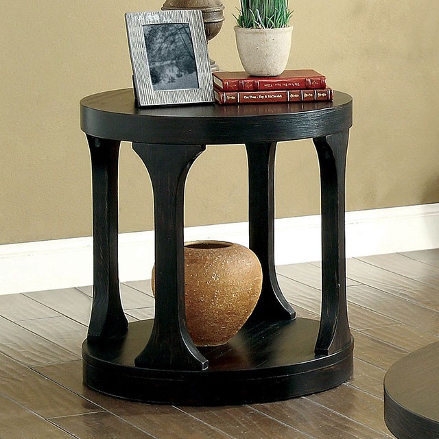 Furniture Of America Carrie Transitional Antique Black End Table Model CM4422E