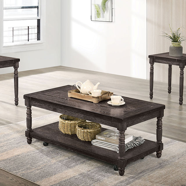Furniture Of America Monango Rustic Weathered Gray 3 Pc. Table Set Model CM4540-3PK-END TABLE