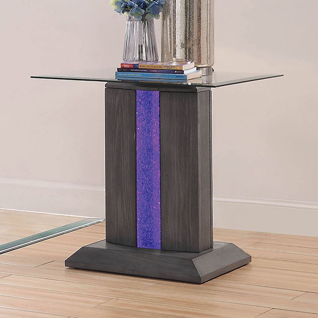 Furniture Of America Rhyl Contemporary Gray End Table Model CM4717E