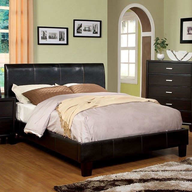 Furniture Of America Villa Park Contemporary Espresso Bed Model CM7007-Cal.King Bed