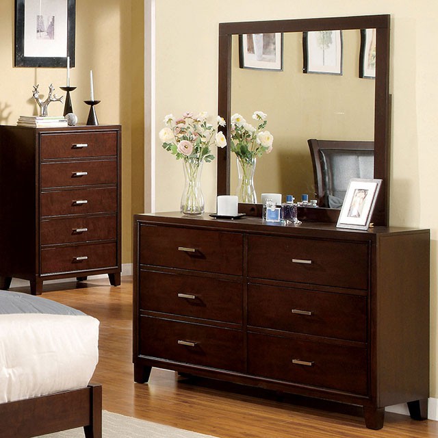Furniture Of America Enrico Contemporary Brown Cherry Dresser Model CM7068D