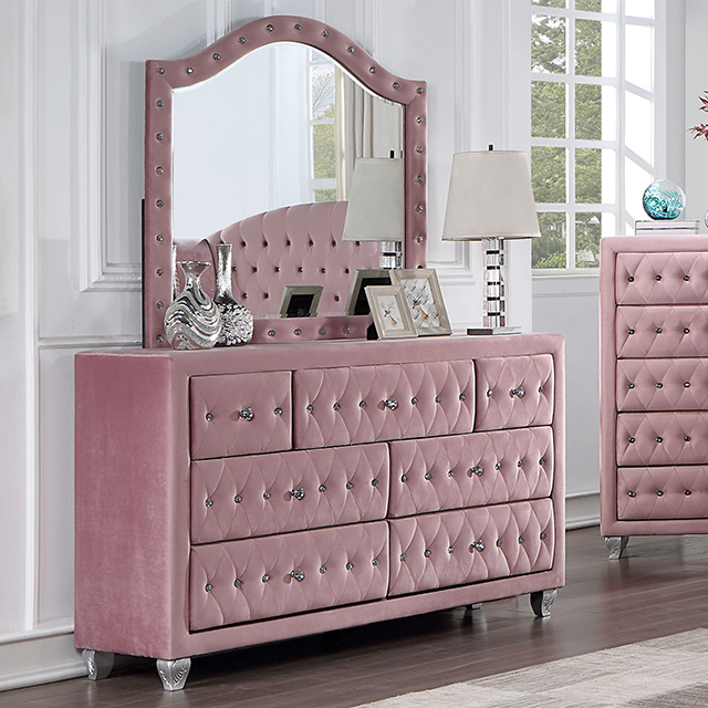 Furniture Of America Zohar Glam Pink Dresser Model CM7130PK-D