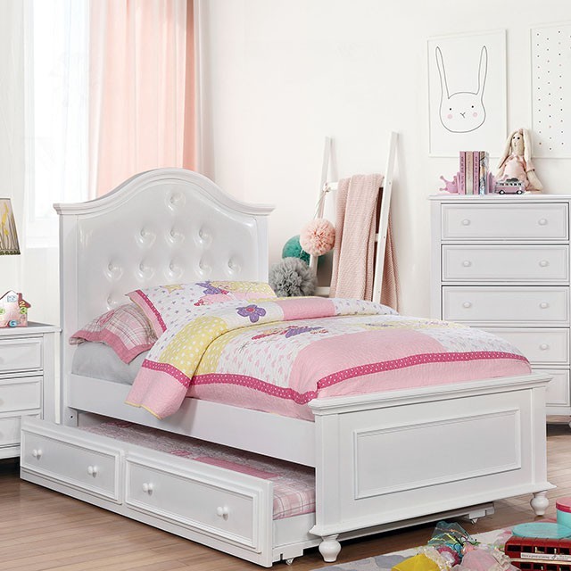 Furniture Of America Olivia Traditional White Bed Model CM7155WH-Twin Bed