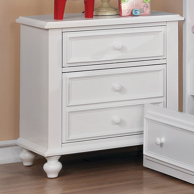 Furniture Of America Olivia Traditional White Night Stand Model CM7155WH-N
