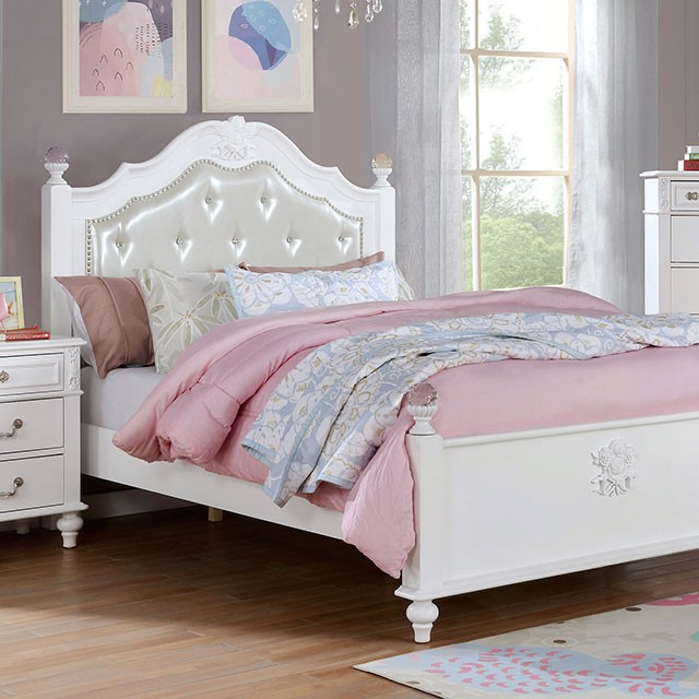 Furniture Of America Belva Traditional White Bed Model CM7174-Twin Bed