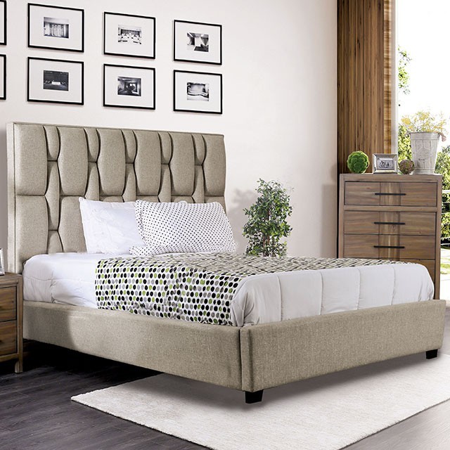 Furniture Of America Deirdre Contemporary Beige Bed Model CM7203-Twin Bed