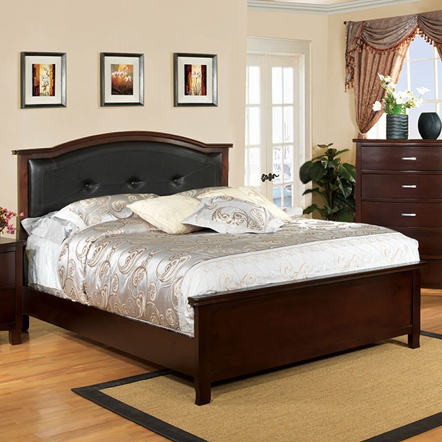 Furniture Of America Crest View Contemporary Brown Cherry Bed Model CM7599-Full Bed