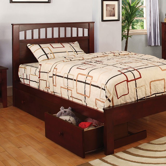 Furniture Of America Carus Transitional Cherry Bed Model CM7904CH-Twin Bed