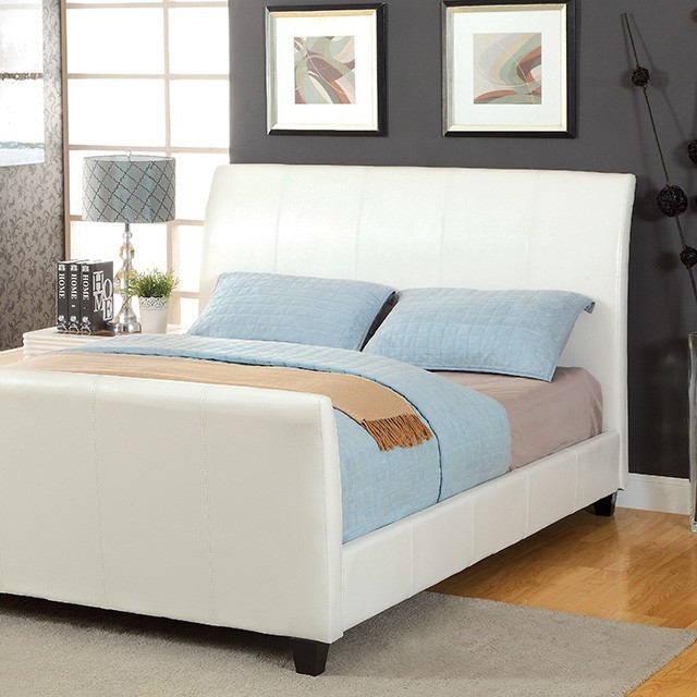 Furniture Of America Maynard Contemporary White Bed Model CM7947WH-Full Bed