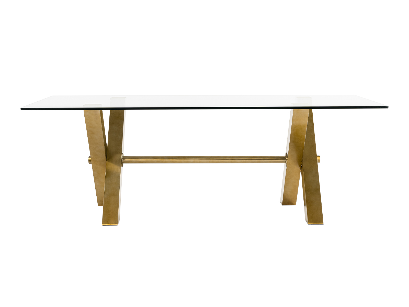LA Furniture Dandy Modern Golden & 15mm Glass Dining Table VGGMDT-1305-DT-15MM Contemporary Style by Vig Furnitrue Number 81457 Catch Home Goods