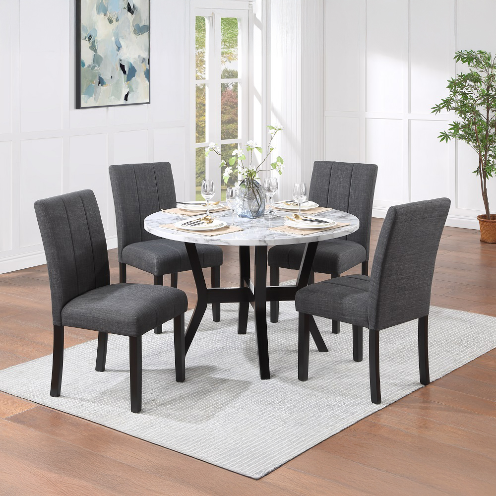 Acme Kusa 5PC Pack Dining Set with Engineered Stone Top Model DN02014