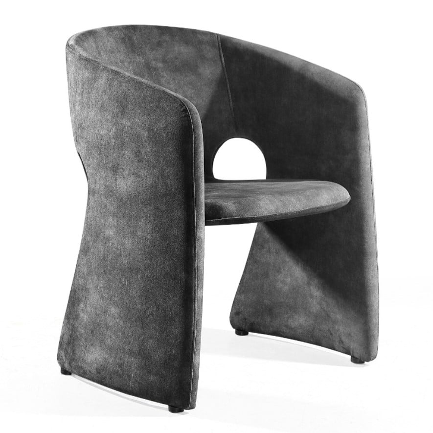 LA Furniture Malvern Modern Dark Grey Fabric Dining Chair VGBN-EC-304-DG-DC Contemporary Style by Vig Furnitrue Number 79985 Catch Home Goods