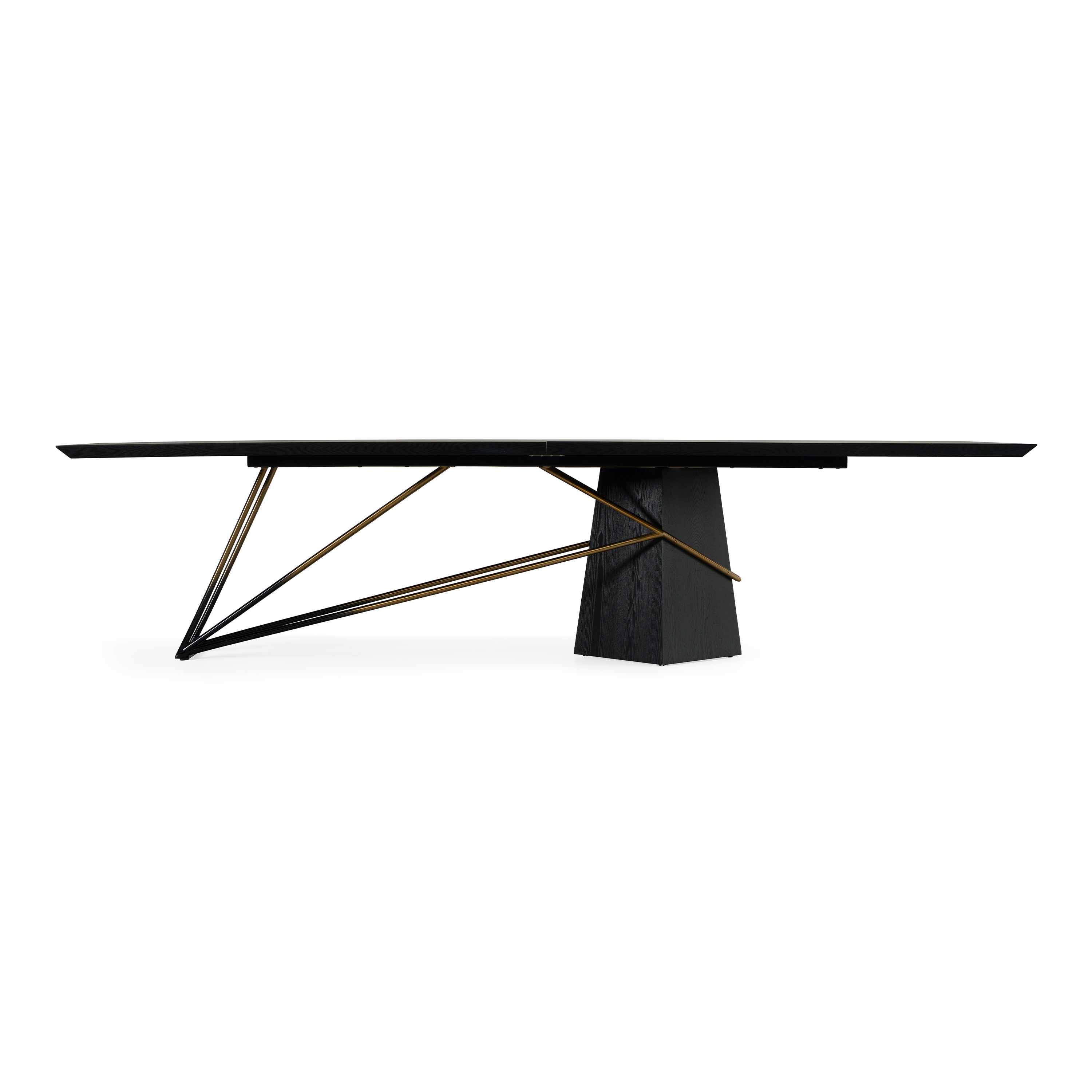 LA Furniture Elkhorn Glam Black Ash + Stainless Steel 126" Dining Table VGGMDT-1599 Contemporary Style by Vig Furnitrue Number 81019 Catch Home Goods