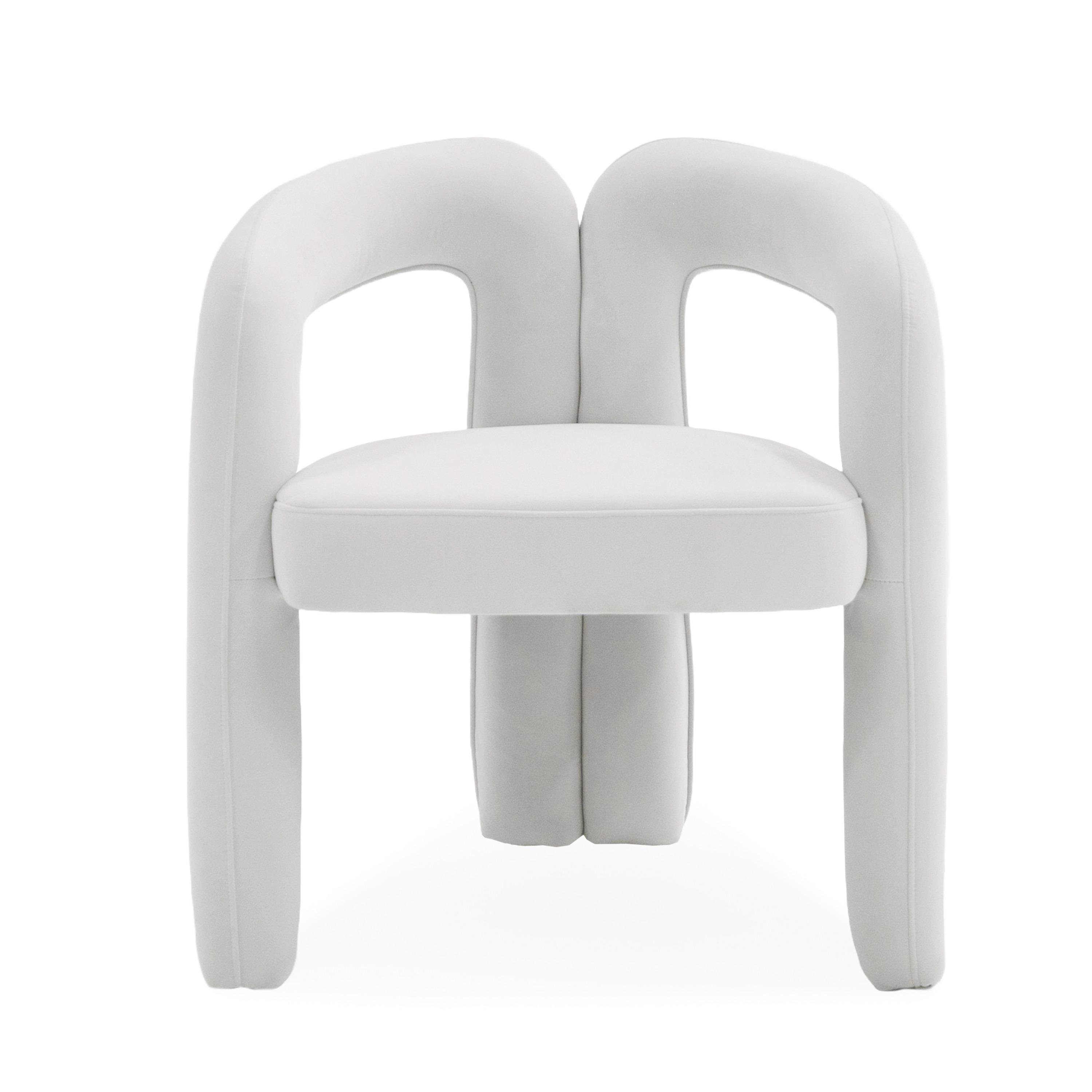 LA Furniture Ellen Glam White Velvet Dining Chair VGODZW-21077-WHT-DC Contemporary Style by Vig Furnitrue Number 79528 Catch Home Goods