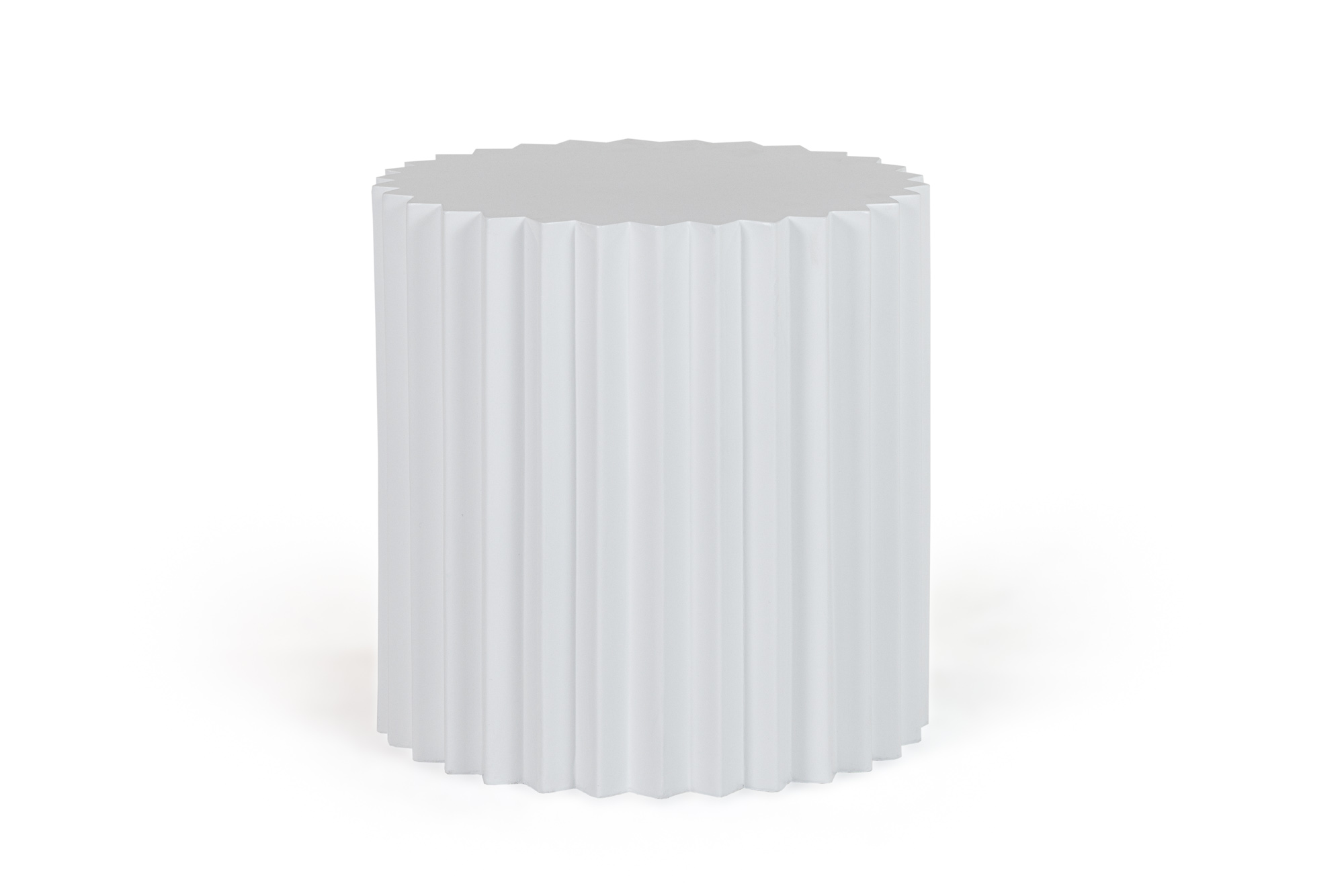 LA Furniture Evadale Modern White Concrete End Table VGGR-685156-WHT Contemporary Style by Vig Furnitrue Number 81849 Catch Home Goods